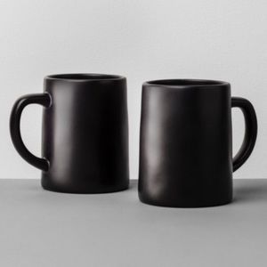 HEARTH AND HAND Magnolia Black Stoneware Mugs Set